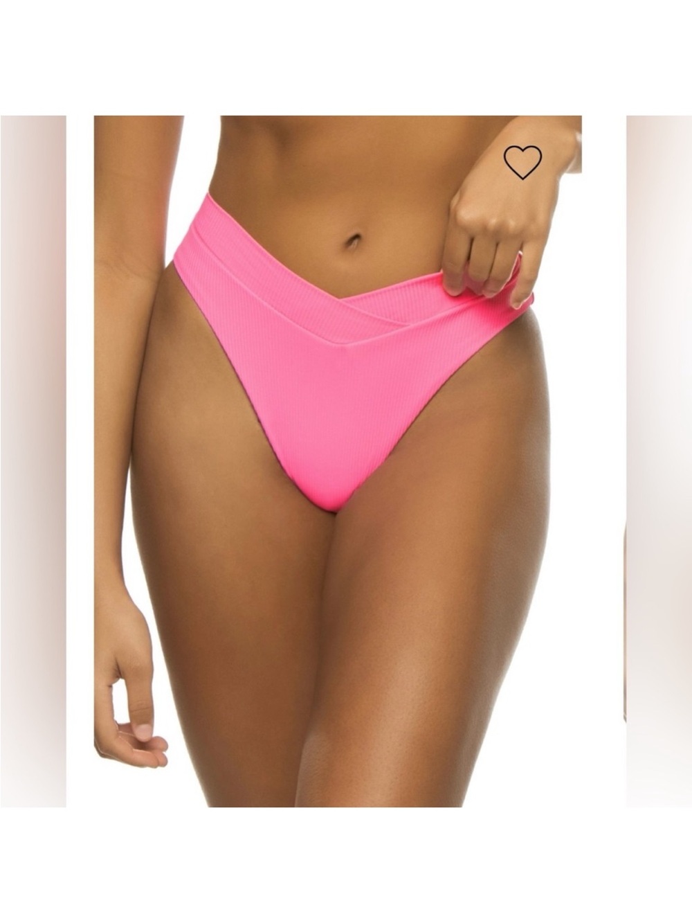 Summerful Swim Lido Banded High
Waist Bikini Bottom in Flamingo NWT size XS